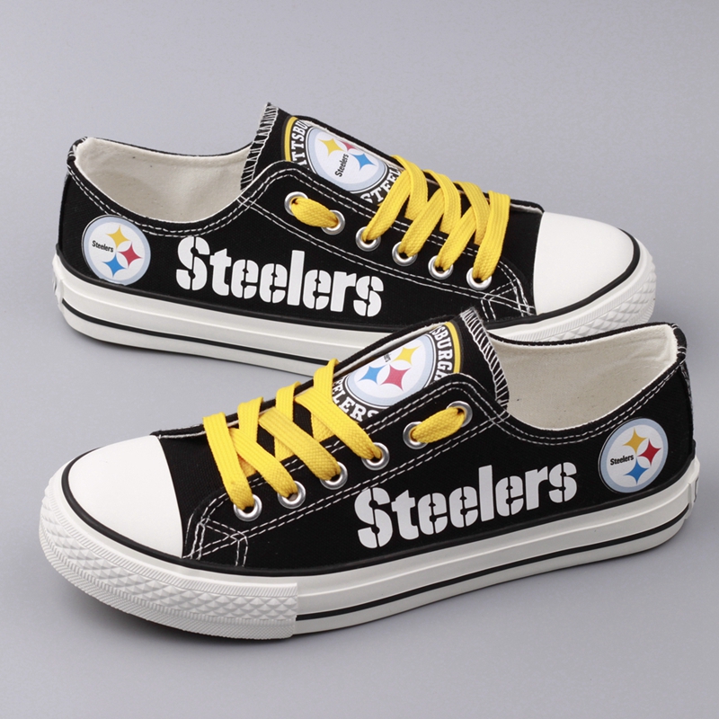 Women's Pittsburgh Steelers Repeat Print Low Top Sneakers 001